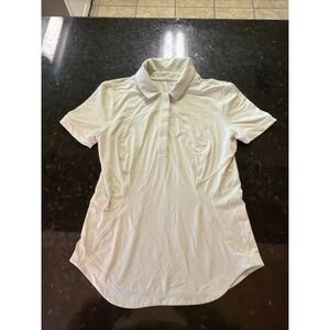 Lululemon Polo Shirt Performance Material Sz Sm Womens Pale Green Collar Golf